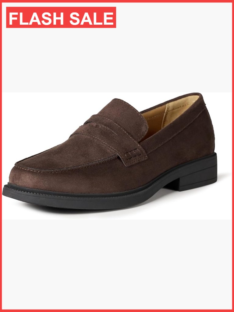 Men's Classic Penny Loafers Dress Shoes Faux Suede Memory Foam